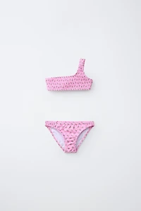 6-14 YRS SMOCKED FLORAL BIKINI
