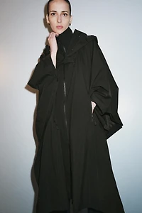 WATER REPELLENT CAPE TRENCH COAT ZW COLLECTION LIMITED EDITION