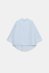 ZW COLLECTION ASYMMETRIC STRIPED SHIRT