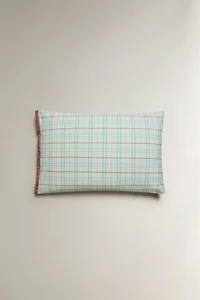 TAIE D’OREILLER ENFANT CARREAUX VERT