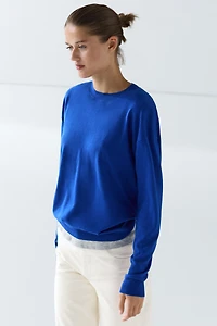 Pull en maille fine à col rond