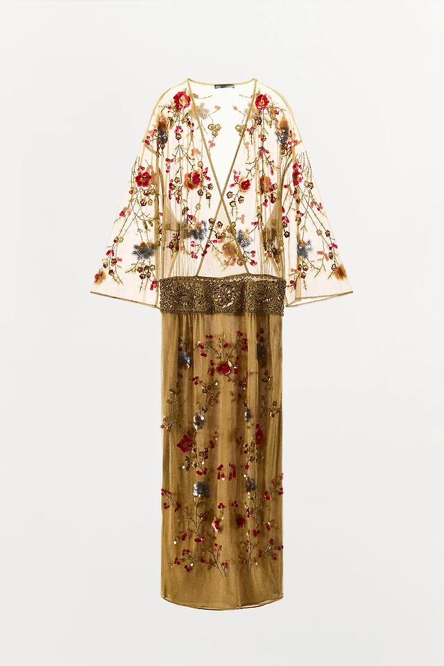 long embroidered dress zara ZARA NEW COLLECTION OPENWORK WHITE EMBROIDERY DRESS sz S
