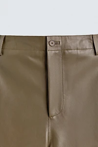 LEATHER BALLOON FIT PANTS