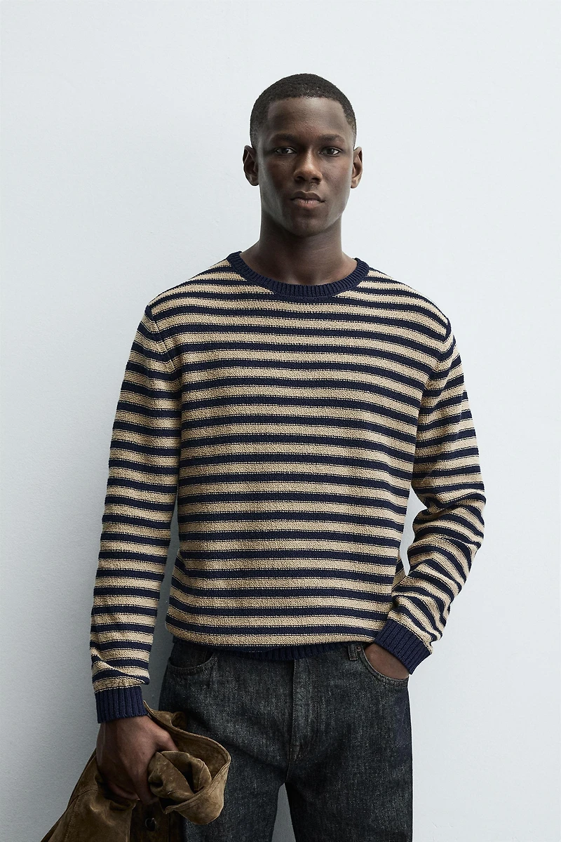 STRIPED JACQUARD SWEATER