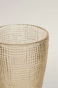 RAISED DESIGN GLASS TUMBLER