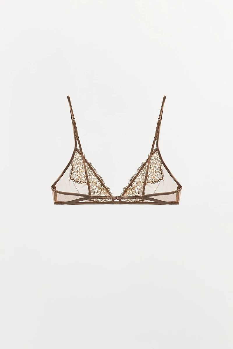 LACE MESH BRA