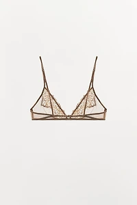 LACE MESH BRA