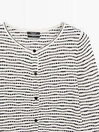 100% cotton knit cardigan