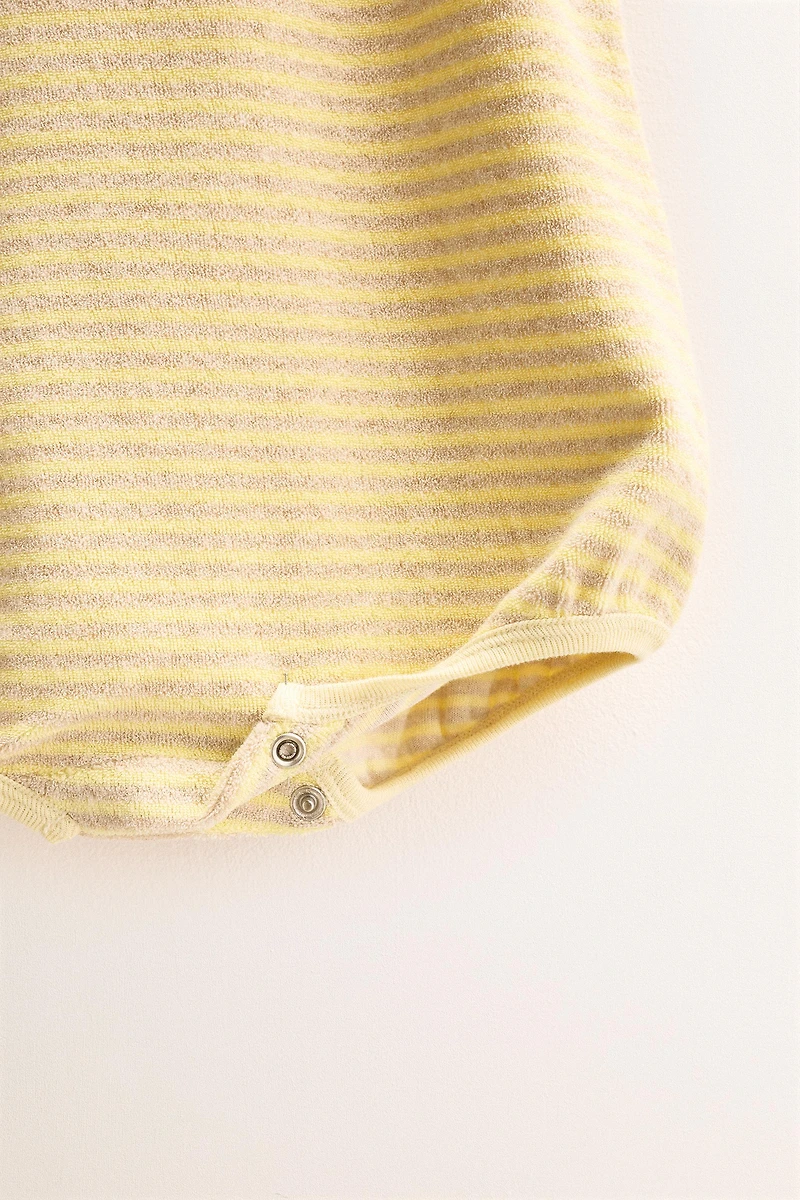ZARA TIMELESS - STRIPED TERRYCLOTH ROMPER