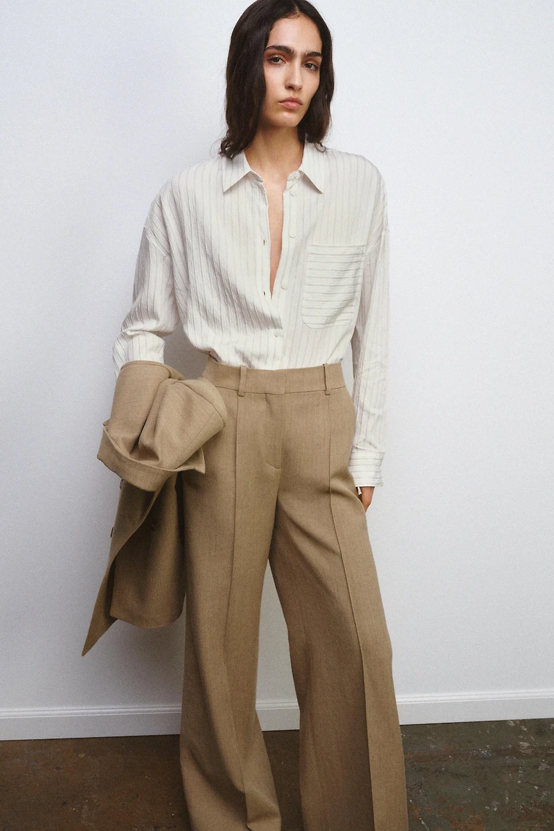 ZW COLLECTION FLOWY STRIPED SHIRT