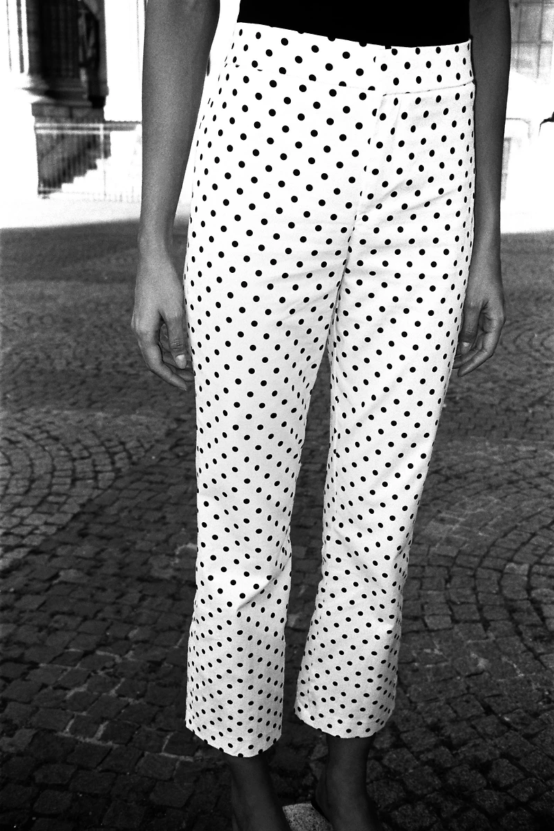POLKA DOT MINI FLARE PANTS