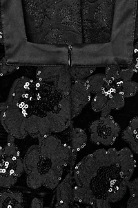 COMBINATION SEQUIN MINI DRESS