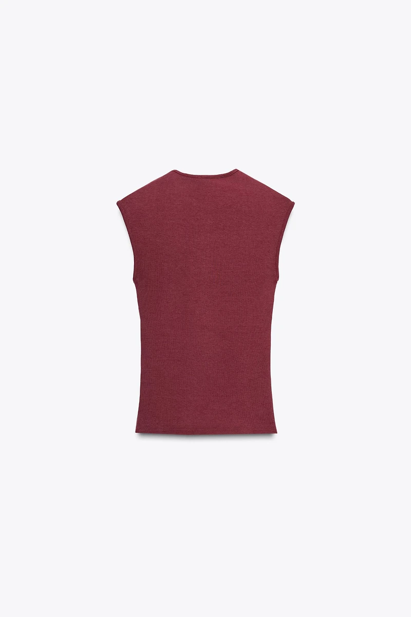 STRETCH RIB T-SHIRT