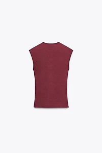 STRETCH RIB T-SHIRT