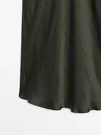 Long satin skirt