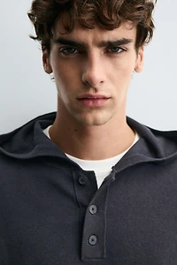 COTTON - WOOL HOODIE SWEATER