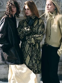 100% wool turtleneck knit cardigan