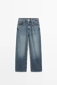 Mid-waist barrel fit jeans