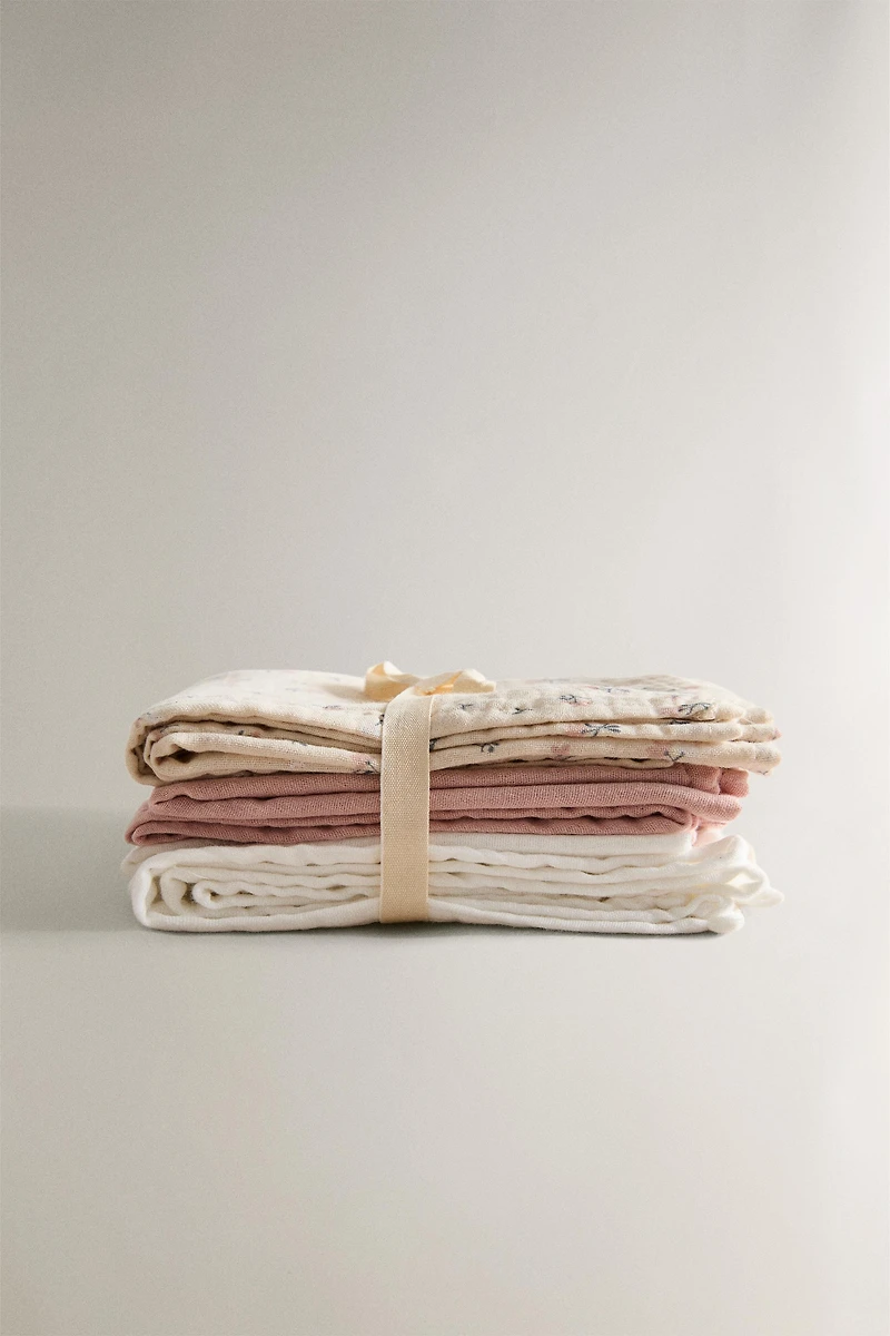 CHILDREN'S TULIP MUSLIN CLOTHS (SET OF 3)