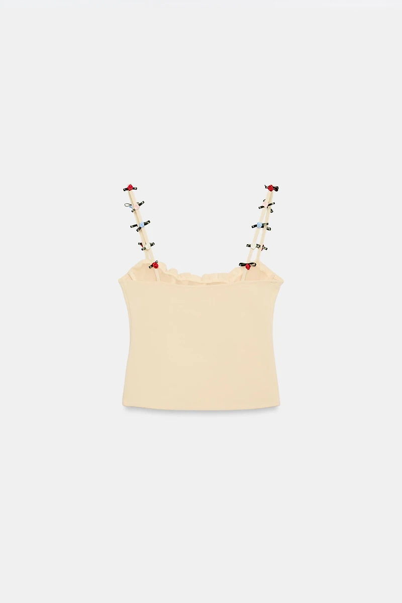 TOP CORSET STRETCH À FLEURS