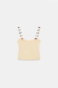 TOP CORSET STRETCH À FLEURS