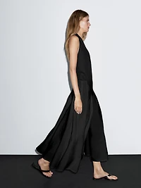 Long contrast dress