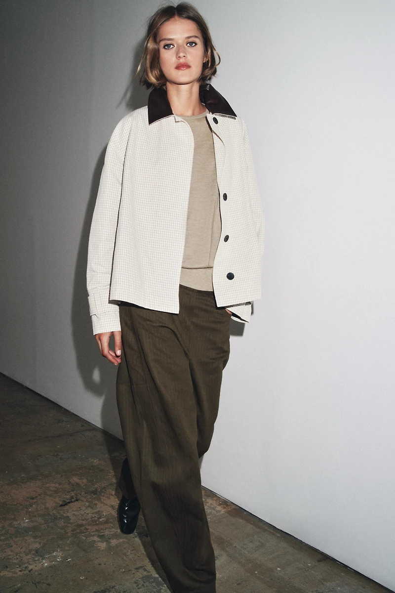 TRENCH COURT COL MATIÈRE SYNTHÉTIQUE ZW COLLECTION