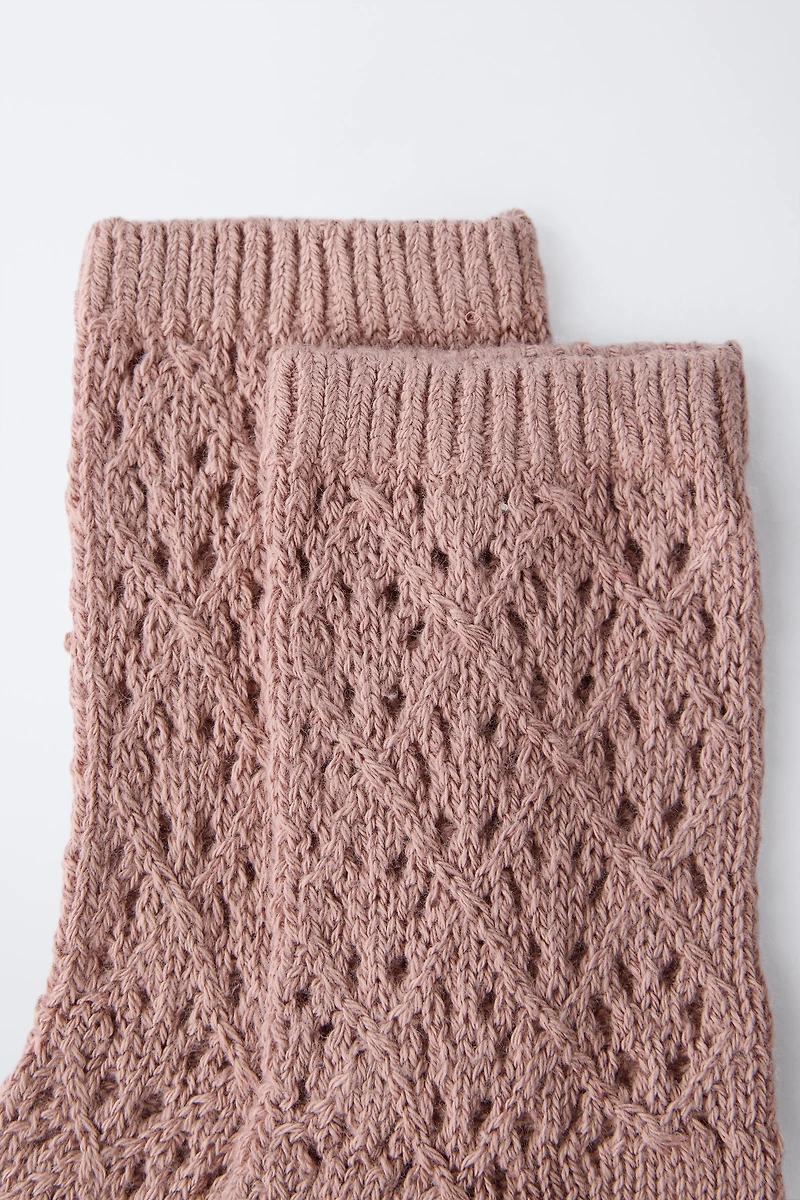 COTTON SILK KNIT SOCKS