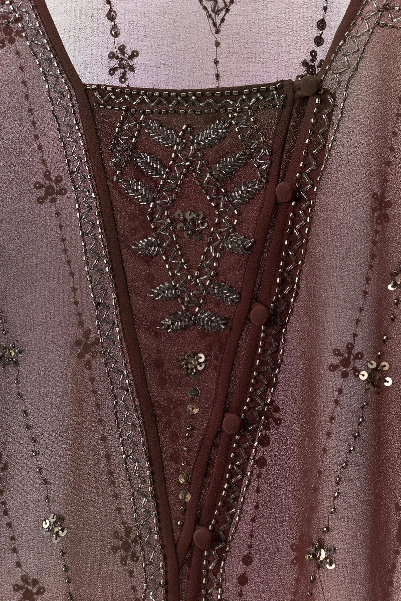 GEORGETTE BEADED EMBROIDERED BLOUSE