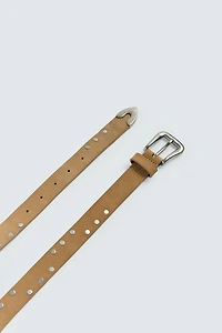 CEINTURE EN CUIR CLOUTÉE