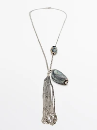 Contrast ceramic necklace