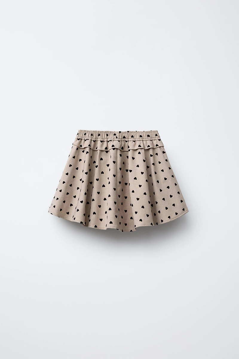 JUPE-SHORT IMPRIMÉE FLOQUÉE