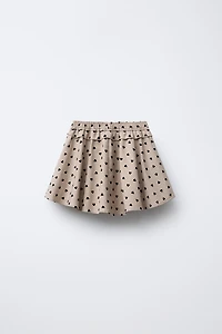 JUPE-SHORT IMPRIMÉE FLOQUÉE