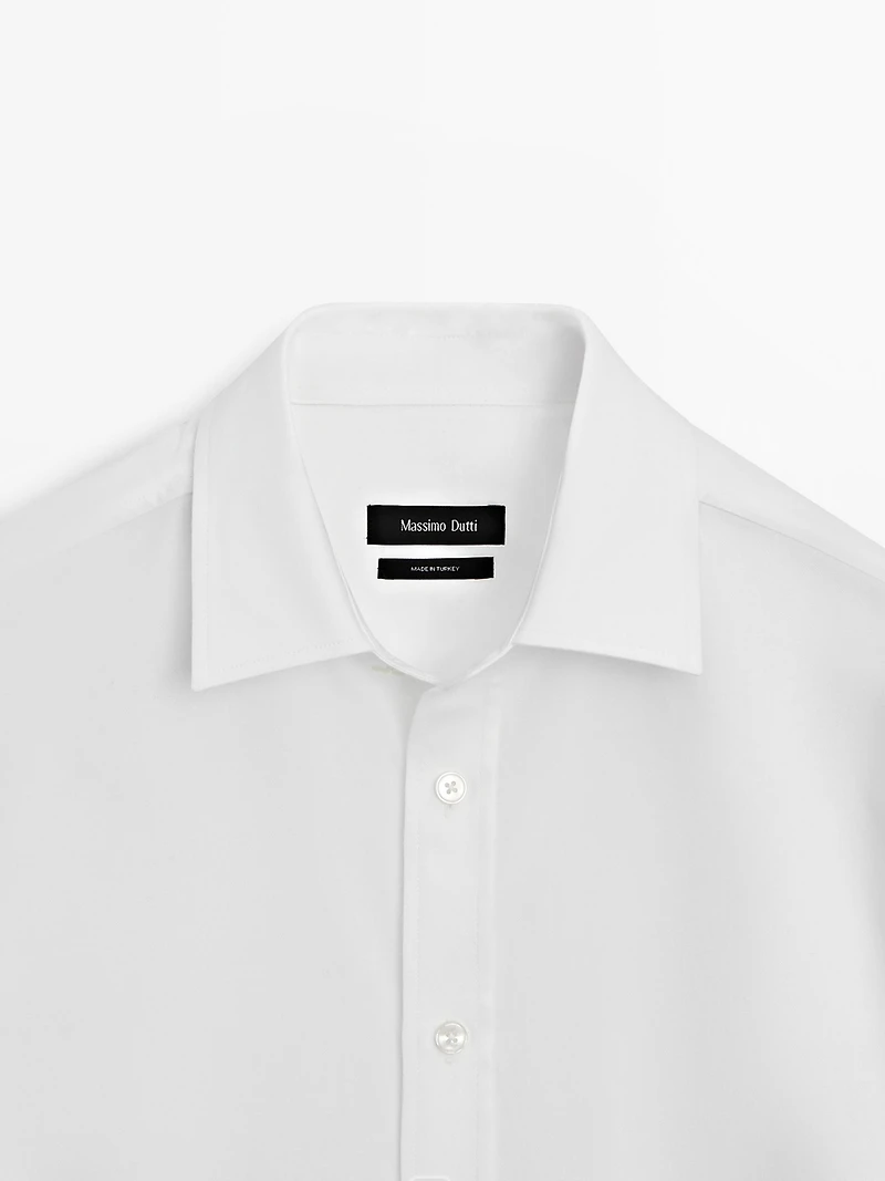 Regular fit melange shirt