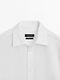 Regular fit melange shirt