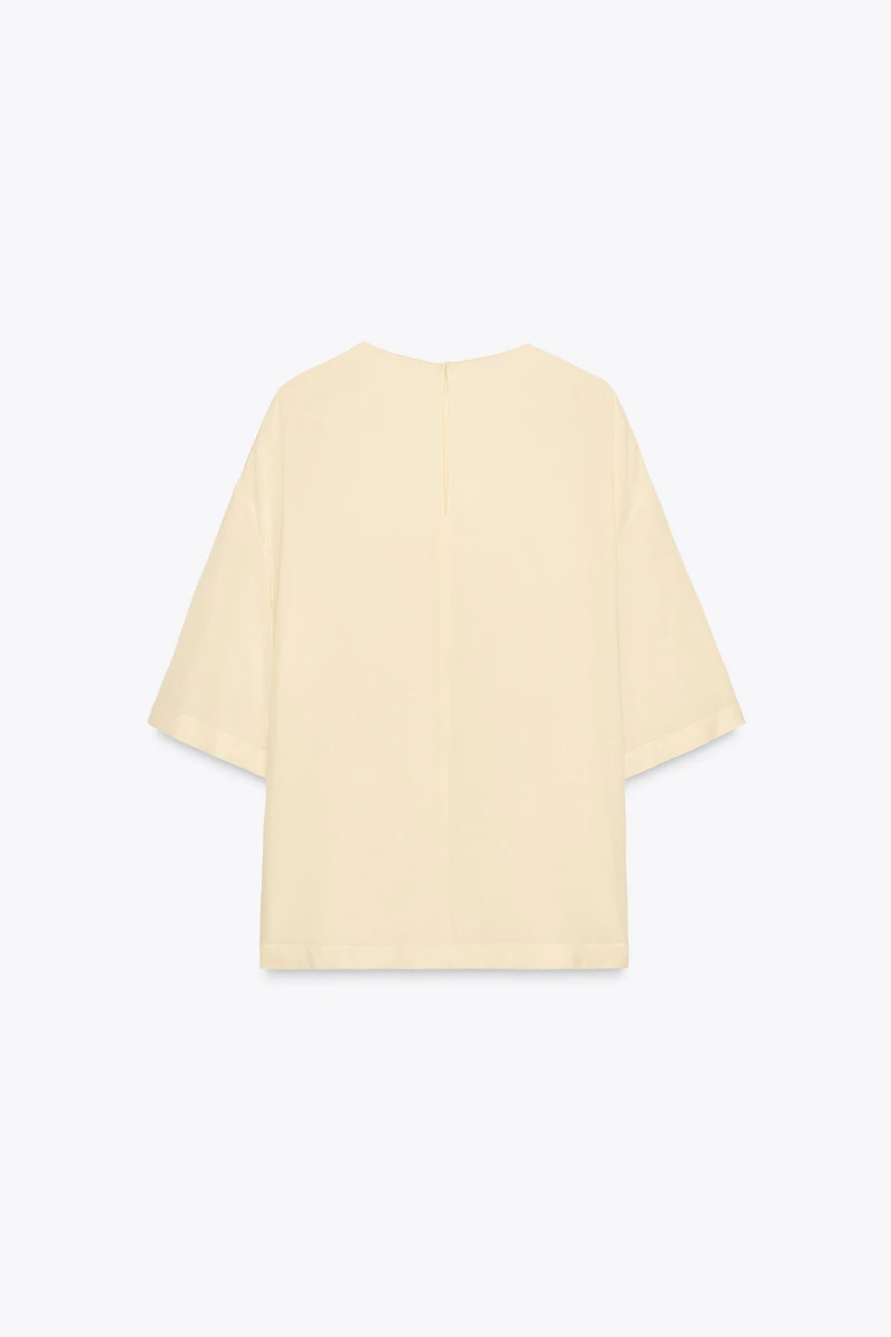 TOP MANCHES COURTES EN SOIE ZW COLLECTION LIMITED EDITION