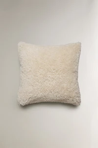 FAUX FUR THROW PILLOW COVER