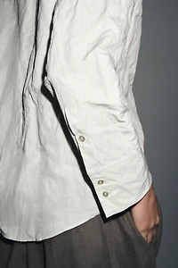 ZW COLLECTION CRINKLED STRIPED SHIRT