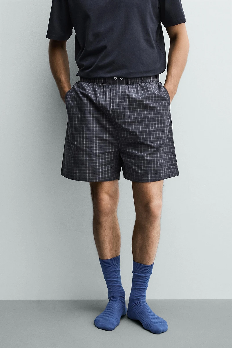 PLAID BERMUDA PAJAMA SET