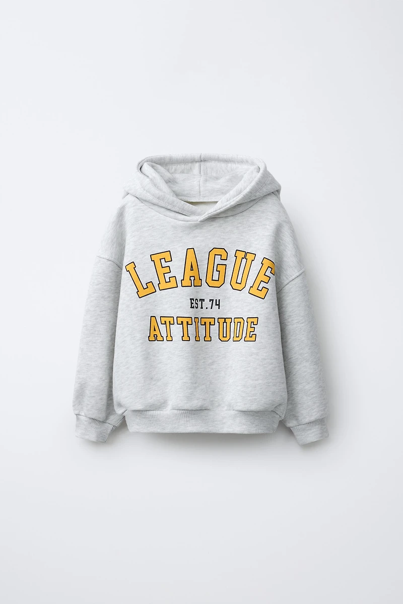 HOODIE SWEATSHIRT WITH TEXT
