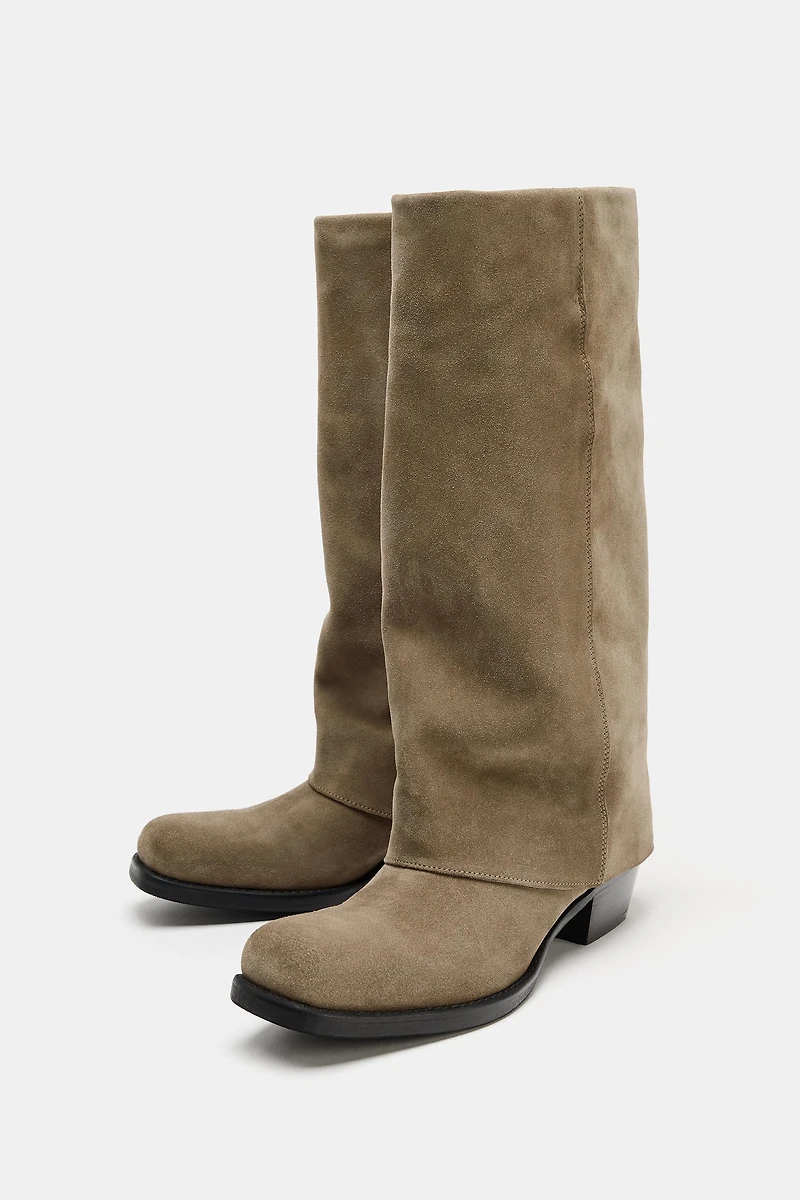 BOTTES EN CROÛTE DE CUIR