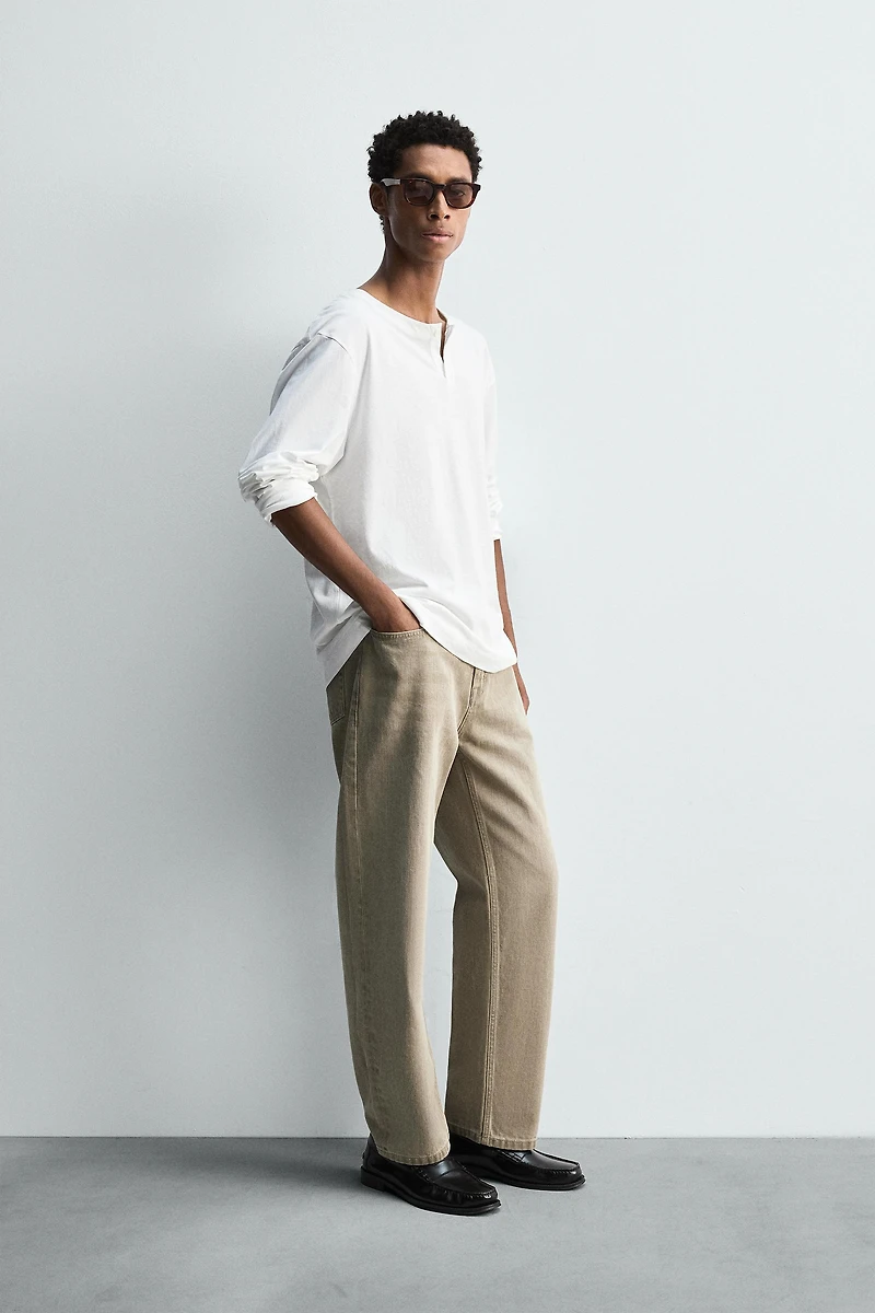 BUTTON NECK T-SHIRT