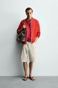 CONTRAST ZIP RELAXED FIT SWEATSHIRT