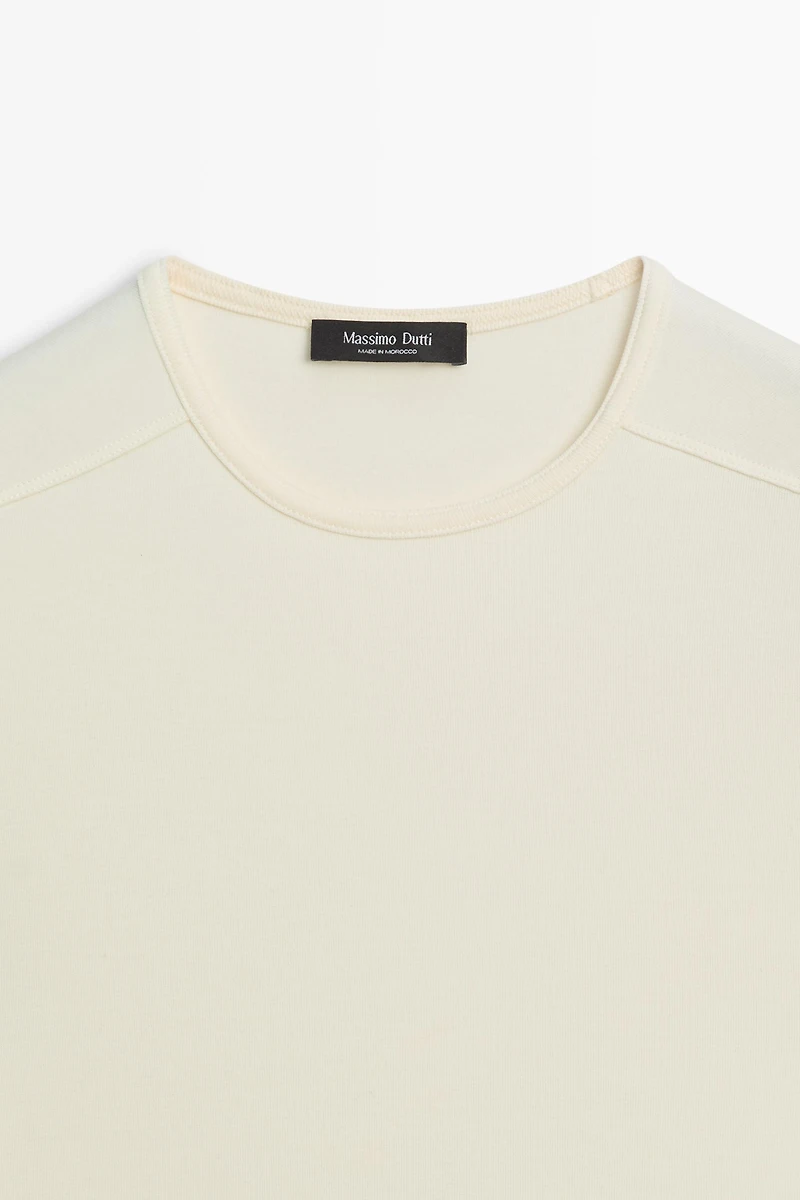 Short sleeve cotton blend T-shirt