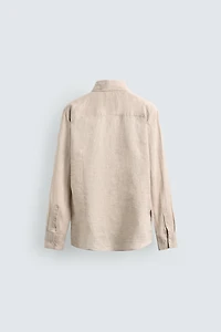 REGULAR FIT 100% LINEN SHIRT