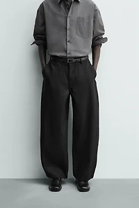 BARREL FIT LYOCELL - COTTON PANTS