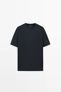 T-shirt manches courtes col contrastant
