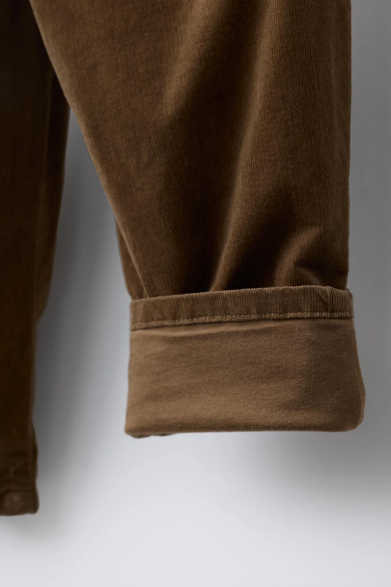 LINED FINE-WALED CORDUROY PANTS