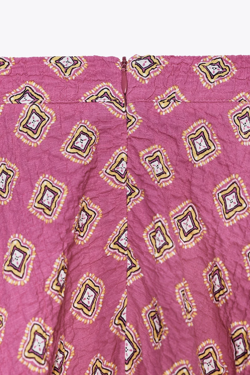 PRINTED MIDI SKIRT