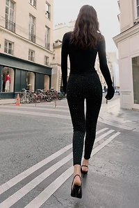 HIGH-WAISTED SPARKLY LEGGINGS